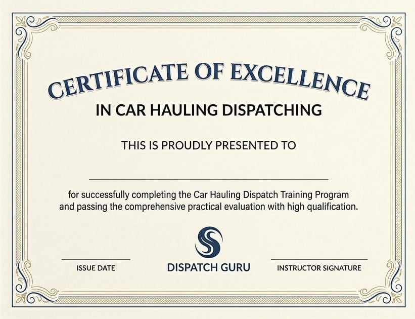 Dispatch Guru certificate